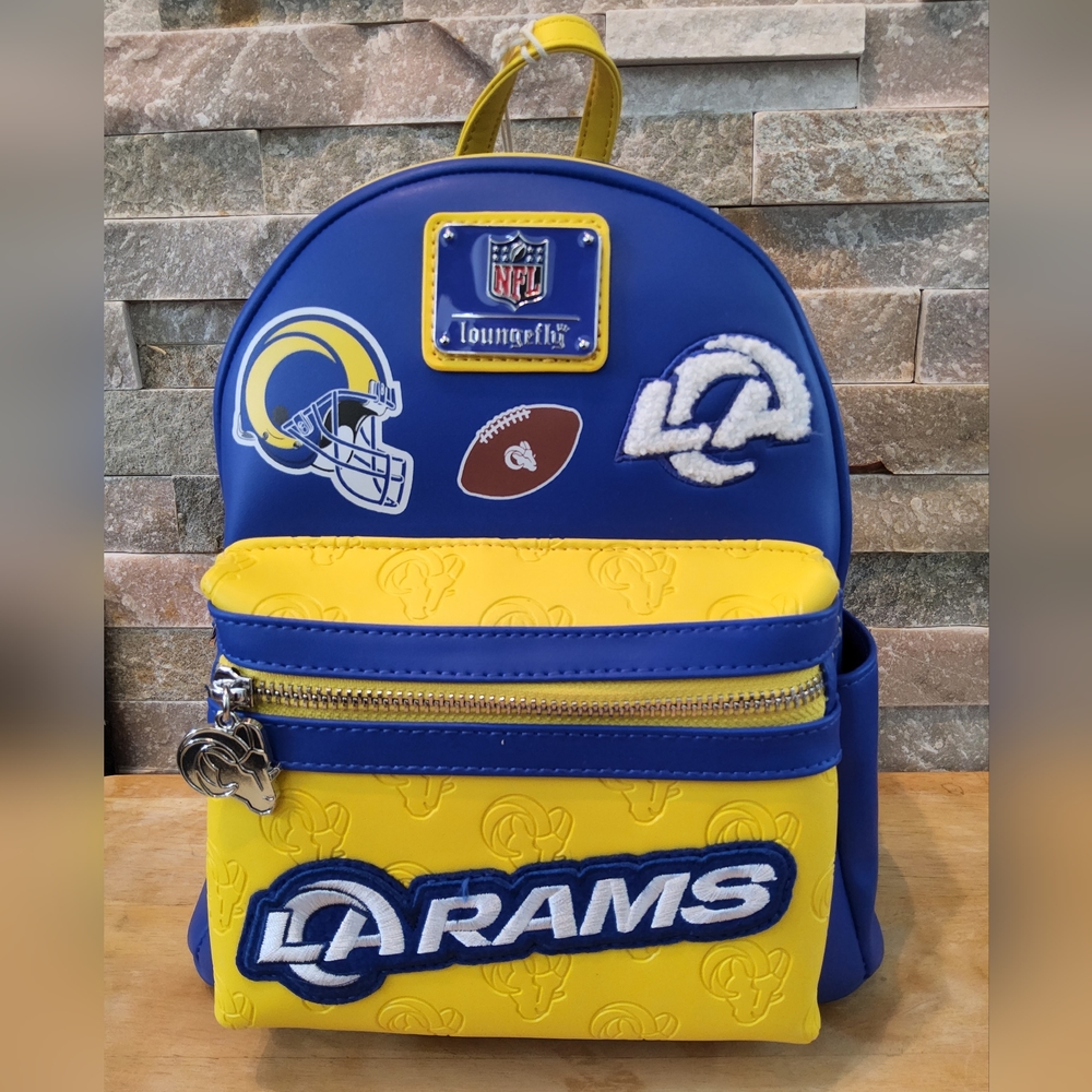 Los Angeles Rams NFL Loungefly Patches Mini Backpack NWT